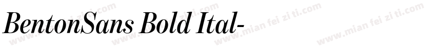 BentonSans Bold Ital字体转换